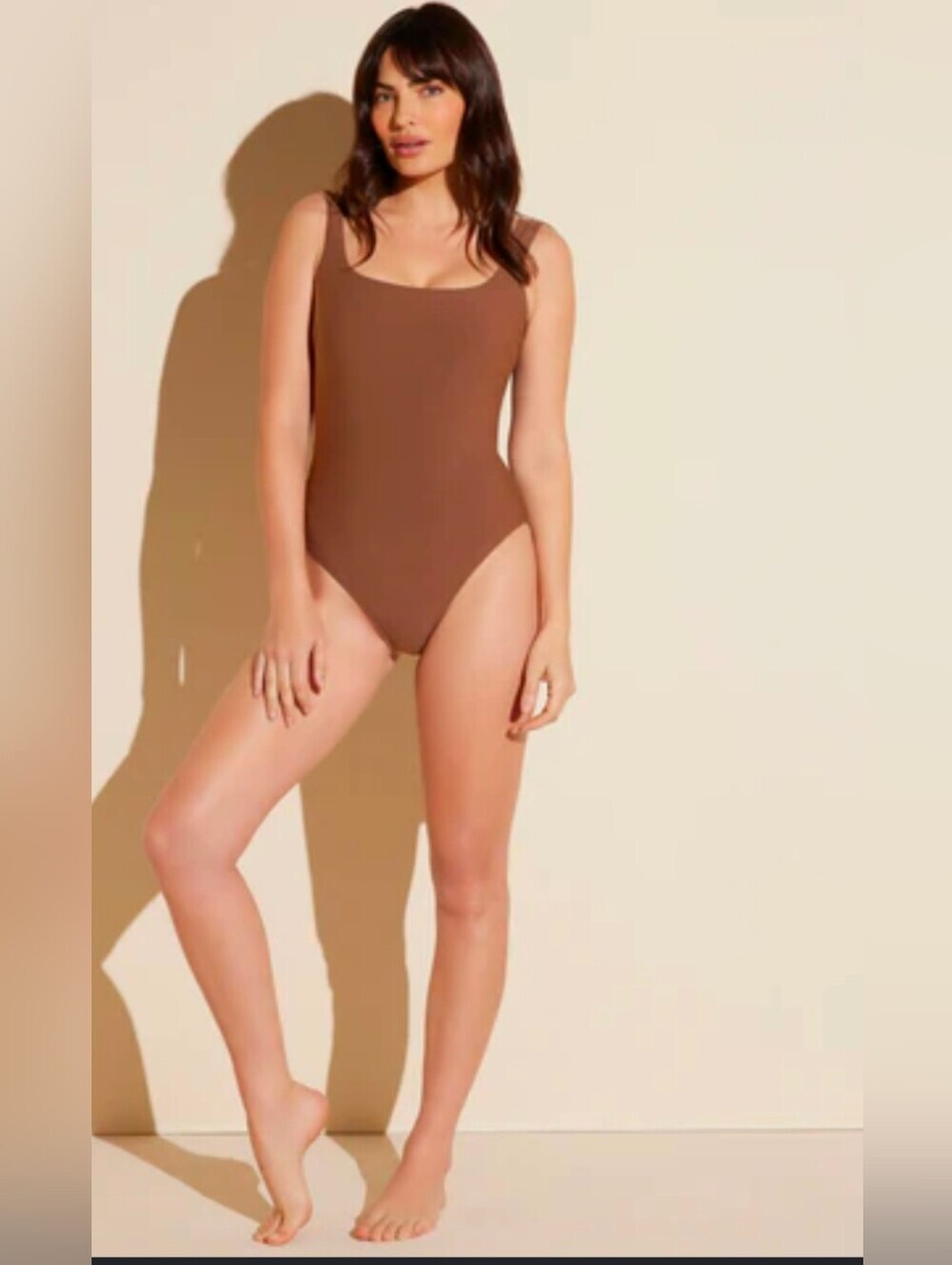 ReoRia Warm Chestnut One-Piece Bodysuit Top NWOT
